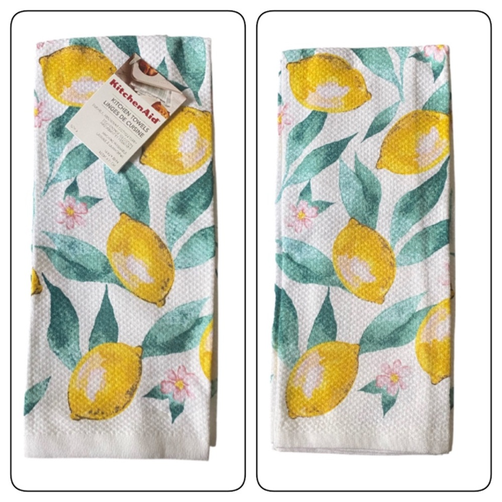 KitchenAid Lemon Print  2 piece Kitchen Towel